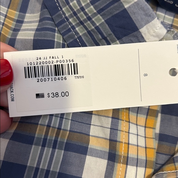 NWT Janie & Jack Plaid Shirt, 8 - Picture 6 of 8